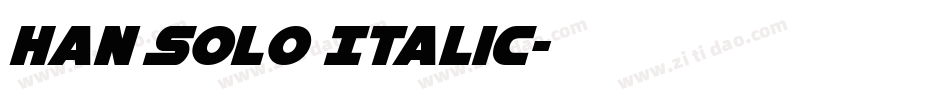 Han Solo Italic字体转换